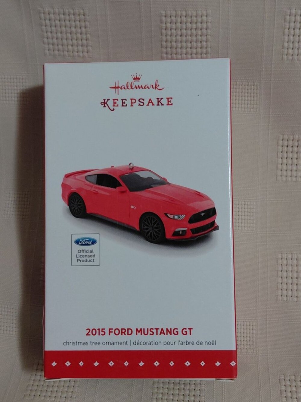 NOB 2015 Ford Mustang GT Hallmark Keepsake Ornament Die-Cast Metal Christmas